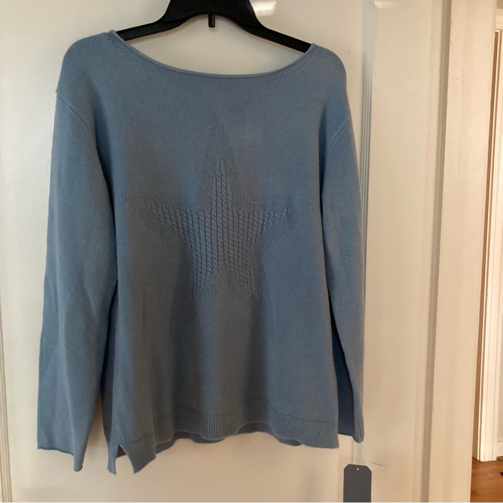 Wit & Wisdom Stone Blue Knit Sweater NWT - M